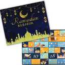 Ramdan Advent Calendar with 30 Pcs Drawers, Empty Eid Mubarak Coutdown Boxes, Fillable Ramadan Gift Box, Ramadan Gifts Eid Deroc