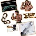 Twister Arm Trainer for Men, Adjustable Chest Workout Equipment, Mr Sculpt Gorilla Bar, Flexbar Arm & Forearm Strength Trainer for Home Gym Muscle Building