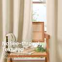 BGment Oatmeal Linen Curtains 84 Inch Length 2 Panels Set for Living Room, Sand Semi Sheer Drapes Light Filtering Window Treatments with Grommet for Bedroom No See Through, Each 52 Inch Wide