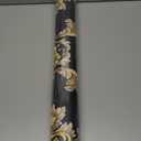 YIFU LIFE F61101 Luxury Damask Wallpaper Rolls,Black/Brown/Yellow Textured Wallpaper for Wall Decoration 20.8" x 374"