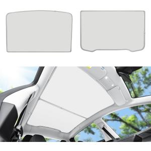 Roof Sunshades for 2026 Tesla Model Y Juniper, Upgraded Sunroof Shade Sunshade Roof Sun Shade for 2025-2026 New Model Y Juniper (Launch Series) Accessories(Ice White)_16Pcs Clips