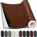 Shagoom Leather Repair Patch, 17X79 Inch Repair Patch Self Adhesive Waterproof, DIY Large Leather Patches for Couches, Furniture, Kitchen Cabinets, Wall （Light Brown, 17X79 Inch）