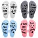 Best Teacher Ever Socks “This Teacher Is Off Duty” Sole Women's One Size 6 - 11