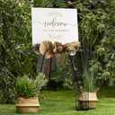 NianFeng Wooden Easel Stand for Sign, Easel Display Stand Floor for Wedding Sign with Adjustable Tray, 63-Inch, Tripod A-Frame Poster Light Duty, Welcome, Art Show & Baby Shower (Black)