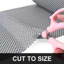 Drawer and Shelf Liner - Thick Strong Grip, Durable Non-Slip, Easy to Clean, Breathable and Non-Adhesive Cabinet Liners for Kitchen, Bathroom, Desks, Storage, Gray (11.8" W x 236.2" L)