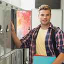 6Pcs School Locker Magnetic Wallpaper Removable Locker Wallpaper Magnetic 12" x 12" Reusable & Waterproof Sheet Trimmable Locker Accessories for School Youth Teens Christmas. (Colorful)