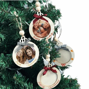  Christmas Picture Frame Ornament for Christmas Tree Stocking Decorations