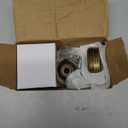 2 Pack Crystal Glass Dummy Door Knobs, Single Sided Knob for Closets, French Double Doors, and Pantry, Antique Brass Non-Turning Interior Door Knob (Aged Bronze)