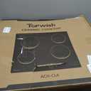 4 Burner Electric Cooktop, TOPWISH 24 Inch, Built-in Electric Stove Top, 220-240v Radiant Cooktop with Child Lock, Touch Control, Residual Heat Indicator, Overheat Protection, Hard Wire (No Plug)