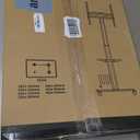 AX WABER Mobile TV Stand with Power Outlets&Shelf, Floor Portable TV Stand with Wheels for 27-65Inch LCD LED OLED Flat/Curved Panel Screen, Swivel,Height Adjustable&Wood Base, RollingTV Cart White (Grain)