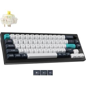 Keychron Q2 Max Wireless Custom Mechanical Gaming Keyboard, QMK/VIA Programmable Knob 2.4 GHz/Bluetooth 5.1/Wired, 65% Compact RGB Hot-Swap with Gateron Banana Switch for Mac Windows Linux - Black