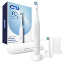 Oral-B iO Deep Clean Rechargeable Electric Toothbrush, White, iO Series 3 Limited, 2 Brush Heads, Travel Case, Pressure Sensor, 3 Cleaning Settings, 2-Minute Timer