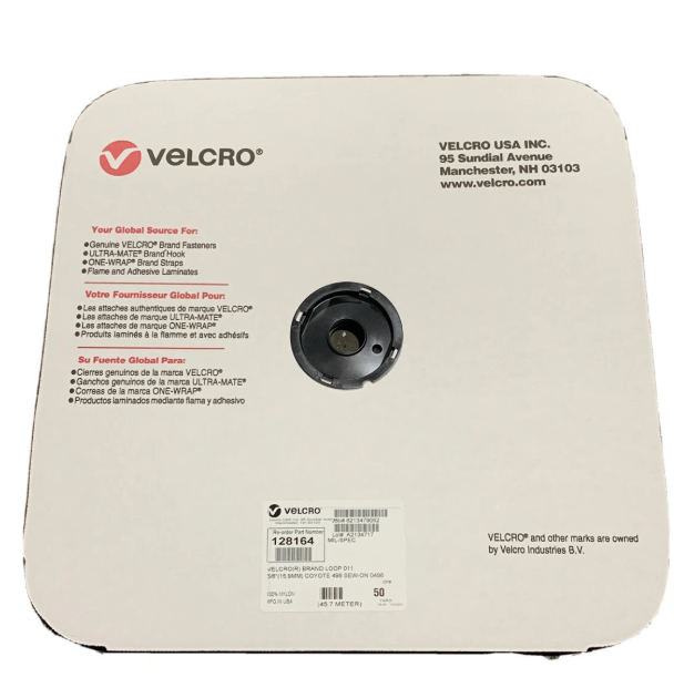 Velcro Brand Loop, 5/8” x 150’ (50 yrds), Coyote Brown