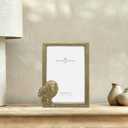 Lion Photo Frame / 4x6 In | For Vertical Display on Tabletops | Perfect for Home Decor, Wedding, Vacation, Graduation, Or Any Milestone Photos (Gold)