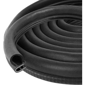 Automotive Door Weather Stripping 30Ft Car Door Rubber Edge Trim Seal Strip Gasket with Side Bulb for Car Bus Camper Boat RV Truck Doors