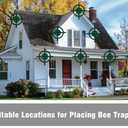 Carpenter Bee Trap for Outside - Green Pentroof Shed Style Nature Hanging Wood Carpenter Bee Traps Outdoor - Best Bee Trap - Insect Traps with Removable Vault (1 Pack)