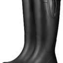 Women's Rain Boots, 100% Natural Rubber, Wide Calf Fit | Not PVC — stays crack-free in freezing temps. 16.2" shaft, adjustable calf up to 20.3". All-season Size 7