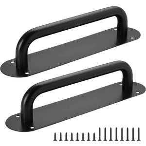 Malimali 2 Pack Black Large Barn Door Handles Hardware, Stainless Steel 11" Gate Shed Door Handle, Sliding Door Handles Modern Exterior Bifold Pocket Door Pull Replacement