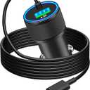 [Apple MFi Certified] iPhone 16 Fast Car Charger, KYOHAYA 75W USB-C PD&QC3.0 Power Cigarette Lighter USB Car Charger Adapter + 6FT Type-C Cable for iPhone 16 Pro/16 Plus/16 Pro Max/15/15 Pro/iPad Pro (Titanium Alloy Black)