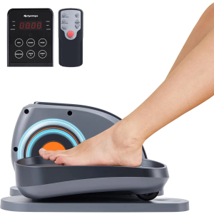 Under Desk Elliptical Machine, Seated Ellipse Leg Exerciser As Seen on TV, Portable Electric Pedal Exerciser for Seniors While Sitting with Remote Control, 10 Adjustable Speeds
