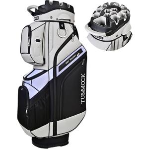 Golf Cart Bag, 14-Way Top Divider with Multiple Storage Pockets, Handles and Rain Cover, Lightweight & Durable Golf Bag for Men, Cart-Friendly Design