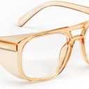 Stoggles Aviator Z87.1 Certified Safety Glasses, Blue-Light, UV Blocking Lens, Top & Side Shield, Anti-Fog, Stylish Eyewear