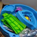 Step2 Summer Showers Splash Tower Water Table for Kids, Outdoor Kids Water Sensory Table, Ages 1.5+ Years Old, 8 Piece Water Toy Accessories, Blue & Green, Large