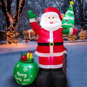 Santa Claus With Tree Christmas Inflatable