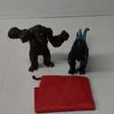 TwCare Set of 2 Monster Figure King of The Monsters vs King Kong Toys, Movable Joints Action Movie Series Soft Vinyl Toy Figures, Travel Bag