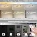 Modern LED Pendant Lights, 39in Gold Chandelier Dimmable with Remote Control 3000k-6000K Adjustable Color Temperature, Aluminum Island Lighting Lamp Fixture for Kitchen, Dining Room