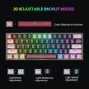E-YOOSO 60% Wired Mechanical Gaming Keyboard, RGB Backlit Ultra-Compact 61 Keys Hot Swappable Mini Waterproof Wired Office Keyboard with Blue Switches for Windows, Mac OS Gamers (Black Grey)