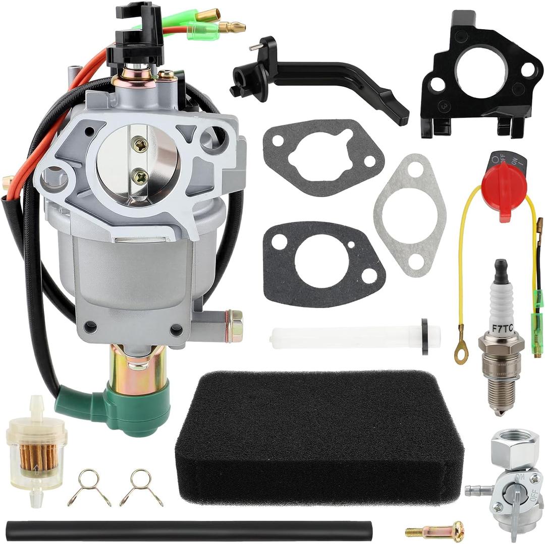 Carburetor Kit Fit for A-iPower SUA12000E SUA8520E SUA6500E SUA9000E Generator for All Power America 6000 7500 Watt Gasoline Generator APG3009 APG3009C Westpro WH6500E