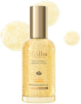 d'alba Piedmont Vita Toning Capsule Serum, Daily Vita Boost for Luminous Skin, Double Vitamin Formula, Big Size (3.38fl. oz.), EXP 11/26/2027