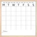MCS Dry Erase Calander 30x30 Natural Framed Monthly Calendar for The Wall, Stay Organized with Family Planner for Appointments, Sports, Events & More