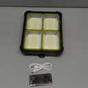 Portable LED Work Solar Light 100W 16500mAh 10000 LM with Stepless Brightness Job Site Battery Rechargeable LED Floor Light for Emergency Worklight for Hurricane (Black(Remote))