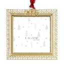 Laraine Christmas Tree Ornaments – Decorative Hanging 2025 Holiday Keepsake Gift Snowflake Pendant with 2.5” Photo Frame Insert for Picture of Pet (Square Gold (2025))