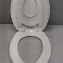 Little2Big Toilet Seat with Built-In Toddler Potty Training Seat, Slow Close, Easy to Install, Made in USA, ELONGATED, White