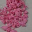 Juvale 100 Pack Pink Artificial Flowers for Decoration, Bulk Stemless Fake Foam Roses for Wedding, Decorations, Bouquets (3 in)