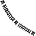 Stylish Grad Class of 2024" Premium Paper Pennant Banner - 12 ft x 9" (1 Pack) - Perfect for Graduation Parties and Commemorative Event Decorations, White