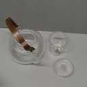 GURUDAR 40OZ/1200ML Glass Pumpkin Teapot with Removable Infuser & Lid, Stovetop & Microwave Safe Clear Borosilicate Glass Tea Maker Water Kettle for Loose Leaf Blooming Tea