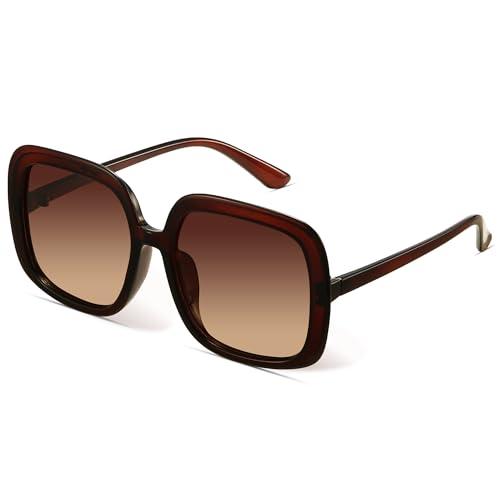 miyya Oversized Polarized Sunglasses Women, Trendy Retro Sun Glasses for Women 2024, Oversized Shades