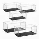 5 PCS Acrylic Display Case for 1: 24 Scale Clear Display Boxes with Plastic Base, Model Showcase & Storage Organizer