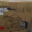 Music and Lights Baby Walker with Wheels, 6 in 1 Baby Activity Center w/Ergonomic backrest Design, Baby Walkers for Boys w/Foot Pads, Music Bouncer Walkers for Boys Girls Babies 6-18 Months, Black