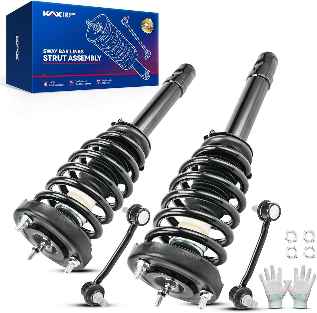KAX Front Complete Strut & Coil Spring Assembly Sway Bar Link Stabilizer for 2006-2010 Hyundai Sonata, 2006-2011 Hyundai Azera, Replaces OE#: 172281 * 2 K80949
