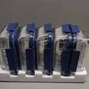 Glass Food Storage Containers 10 Pack, Meal Prep Containers with Snap Locking Lids Airtight Built in Air Vents, Glass Lunch Containers, Microwave/Dishwasher Safe, Navy Blue