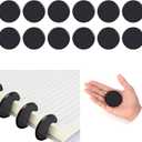 12-Piece 2-Inch Discbound Expansion Discs and Binder Rings - Large Black Plastic Book Binding Discs for DIY Notebooks and Scrapbooking Supplies