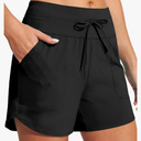 IUGA Womens 5" Swim Board Shorts Stretchy High Waisted Beach Shorts for Women Quick Dry UPF 50+ Swimsuit Bottoms with Liner,L