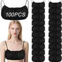 100Pcs Disposable Nonwoven Bras for Women, Black Bra for Travel, Disposable Underwear for Sunless Spray Tan Spa Salon Top Garment, Towel Bra