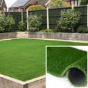 18MM 3FTX5FT Artificial Grass Carpet, Customizable Fake Grass Lawn Low Cost Maintenance, Indoor and Outdoor Garden Balcony Synthetic Green Grass