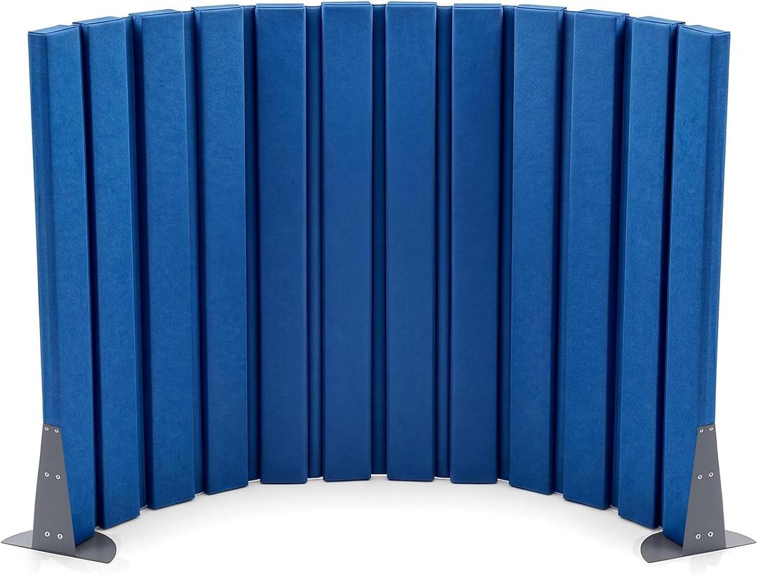 1 Pcs 48" X 6' Acoustic Room Divider Soundproof Foldable Panel, Blue